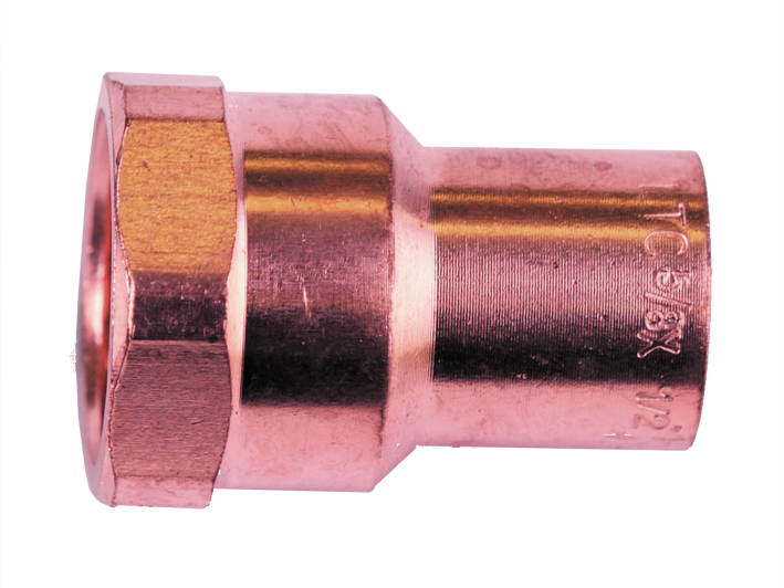 3/4" x 1" CxF Copper Female Adapter Reducer Fitting Sweat x FIP Thread