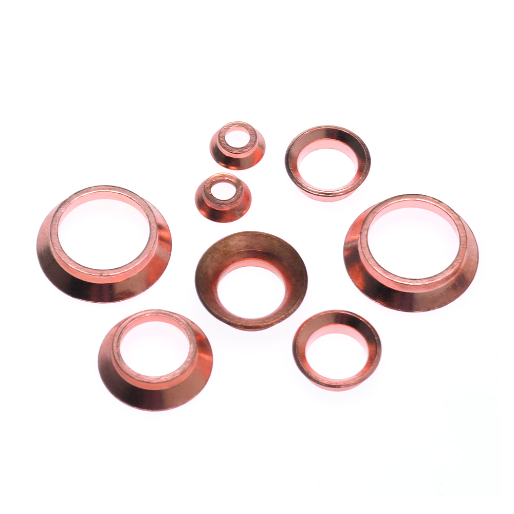 50 arandelas de cobre de 0.394 in 0.402 in diámetro interior 0.622 in OD