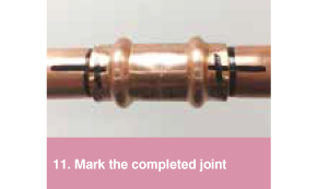 Mark the completed joint