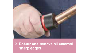 Deburr and remove all external sharp edges