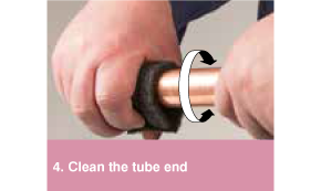 Clean the tube end