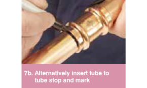 Alternatively insert tube to tube stop and mark