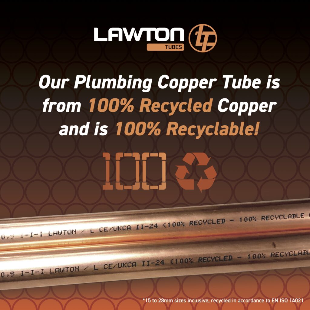 From 100% recycled copper and is 100% recyclable